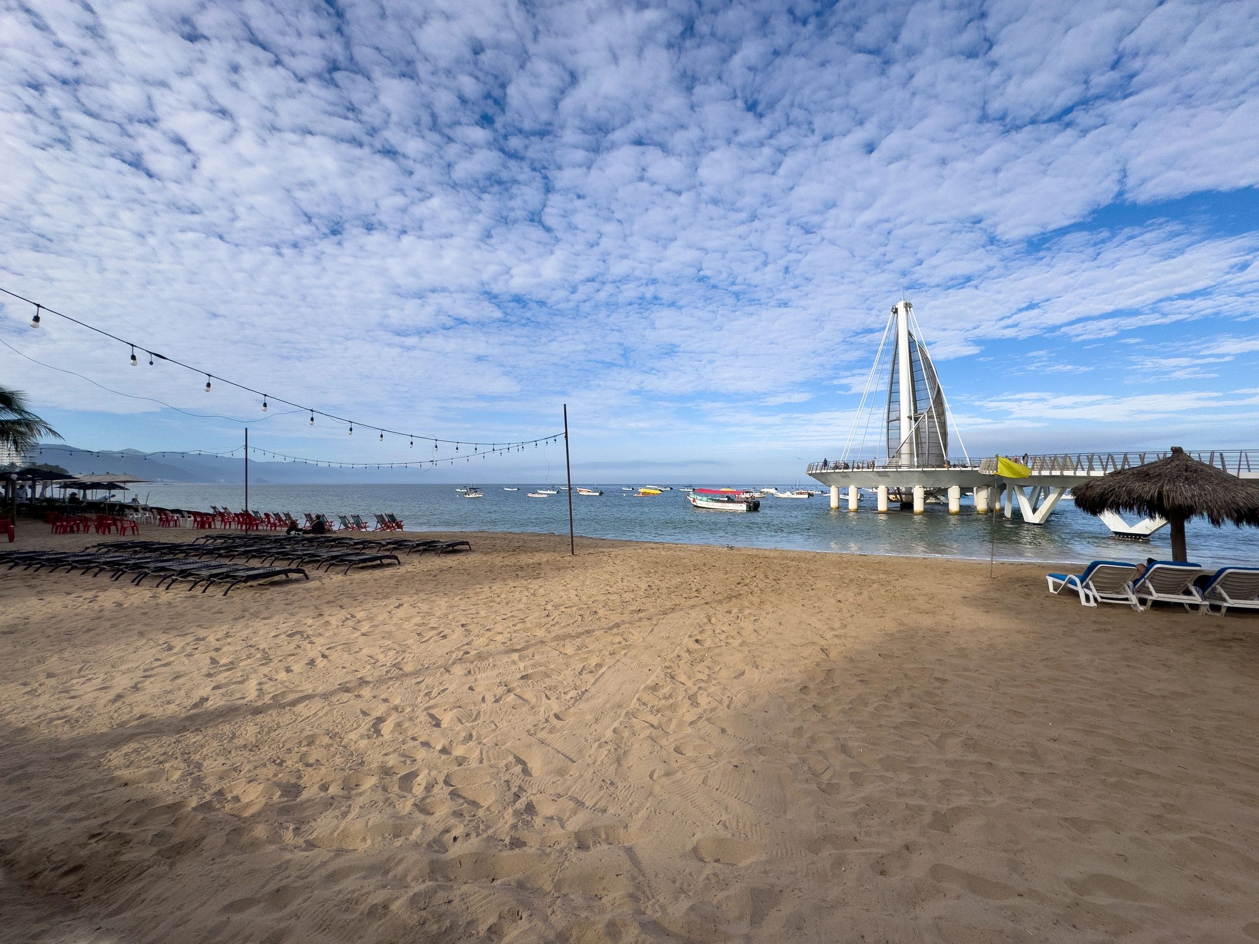 Coastal pier and beach in the Puerto Vallarta area